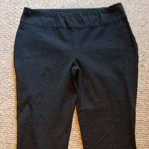 Crown & Ivy Black Pull-on Pants Wide Waist 10P